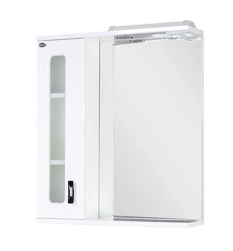 Зеркальный шкаф Onika Кристалл 670*712 мм (LED) белый L