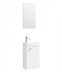 Тумба с раковиной, зеркало Aqwella Мастер Бокс Леон (Mb-L.00.04) 40 см (белый) подвесная