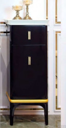 Шкаф BelBagno PRADO-1100-AC-PC-NL 450 см (черный) напольный