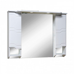 Зеркальный шкаф Runo Стиль 00000001119 105 см (белый)