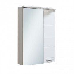 Зеркальный шкаф Runo Кипарис R 00000000800 50 см (белый)