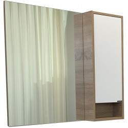 Зеркальный шкаф Comforty Гамбург 00004142227 90 см (дуб сонома/белый)