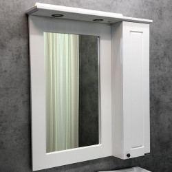 Зеркальный шкаф Comforty Палермо 00004139246 80 см (белый)