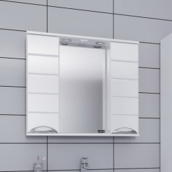 Зеркальный шкаф СанТа Родос 800*720 мм (белый) с подсветкой
