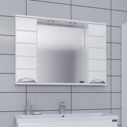 Зеркальный шкаф СанТа Родос 1000*700 мм (белый) с подсветкой