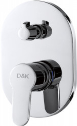Встраиваемый смеситель для ванны с душем D&K Rhein.Marx DA1394801 (хром)