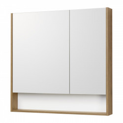 Зеркальный шкаф Aquaton Сканди 90 см (белый/дуб рустикальный)