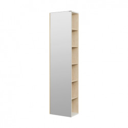 Шкаф - колонна Aquaton Сканди 40 см с зеркалом (белый/дуб верона)