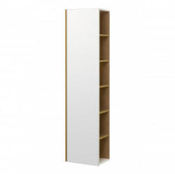 Шкаф - колонна Aquaton Сканди 40 см с зеркалом (белый/дуб рустикальный)