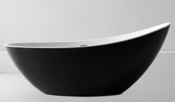 Ванна акриловая Abber AB9233MB 184*79 см (черный матовый)