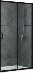Душевая дверь Abber  Schwarzer Diamant AG30100B 1000*1900 мм (черный/прозрачное)