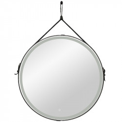 Зеркало Art&Max MILAN AM-Mil-800-DS-F-nero 800*800 мм (LED)