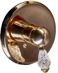 Встраиваемый смеситель для душа Boheme Crystal 285-CRST (золотой)