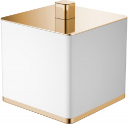 Стакан для ванной комнаты  Boheme 10964-W-G (белый/золото)