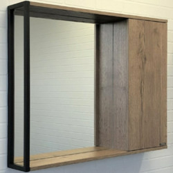 Зеркальный шкаф Comforty Лиссабон 00-00006136 90 см (дуб тёмный)