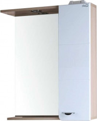 Зеркальный шкаф Onika Стиль 580*715 мм (LED) белый/светлое дерево R