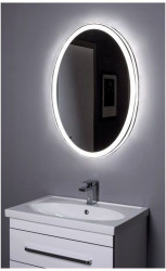 Зеркало Aquanet Комо 700*850 мм с LED подсветкой, сенсорный выключатель  (белый)