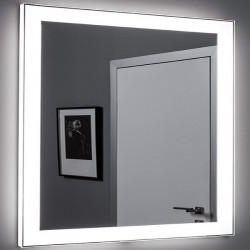 Зеркало Aquanet Алассио New 900*850 мм с LED подсветкой , сенсорный выключатель (белый)
