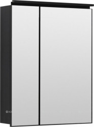 Зеркальный шкаф Aquanet De Aqua Алюминиум 60 см (черный)