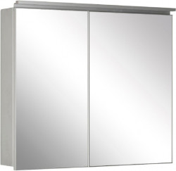 Зеркальный шкаф Aquanet De Aqua Алюминиум 80 см (серебро)