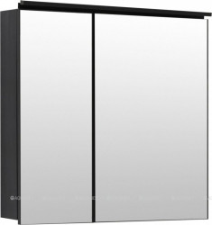 Зеркальный шкаф Aquanet De Aqua Алюминиум 80 см (черный)