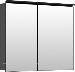 Зеркальный шкаф Aquanet De Aqua Алюминиум 90 см (черный)