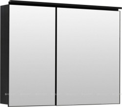Зеркальный шкаф Aquanet De Aqua Алюминиум 100 см (черный)