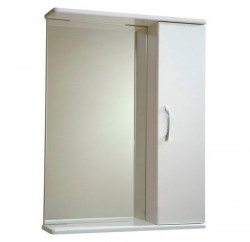 Зеркальный шкаф СанТа Прима 500*735 мм (белый) универсальный