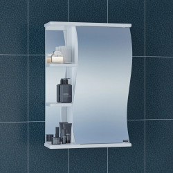 Зеркальный шкаф СанТа Волна 500*700 мм R (белый)