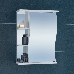Зеркальный шкаф СанТа Волна 550*700 мм R (белый) с подсветкой