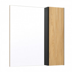 Зеркальный шкаф Runo Мальта R 00-00001103 85 см (дуб/чёрный)