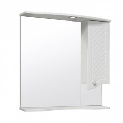 Зеркальный шкаф Runo Милано R УТ000002098 75 см (белый)