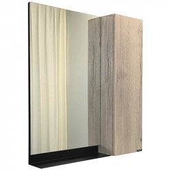 Зеркальный шкаф Comforty Бонн 00-00008473 75 см (графит/дуб дымчатый)