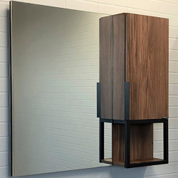 Зеркальный шкаф Comforty Равенна Лофт 00-00006656 90 см (дуб тёмно-коричневый)