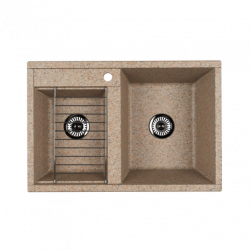 Мойка кухонная Aquaton Делия 78 DBL 2 780*520 мм (песочный)