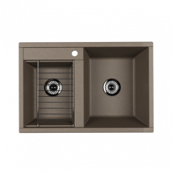 Мойка кухонная Aquaton Делия 78 DBL 2 780*520 мм (серый шелк)