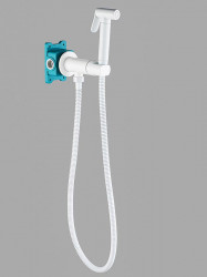 Гигиенический душ со смесителем ALMAes Agata AL-877-06 (белый матовый)