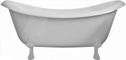Ванна из литьевого мрамора AquaStone Liona 190*86 cм (ножки белые)