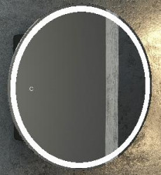 Зеркальный шкаф Континент Torneo 600*600 мм (LED) черный