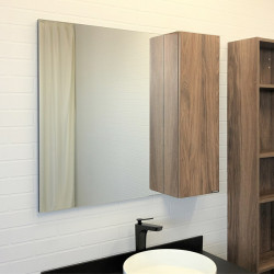 Зеркальный шкаф Comforty Порто 00-00009232 90 см (дуб тёмно-коричневый)
