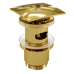 Донный клапан для раковины WasserKRAFT A168 Push-up ( золото)