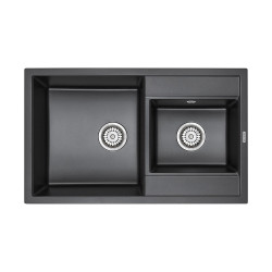Мойка кухонная Paulmark Tandem PM238250-BL 820*500 мм (черный)