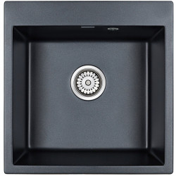 Мойка кухонная Paulmark Praktisch PM105152-BLM 510*520 мм (черный металлик)