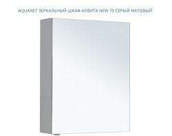 Зеркальный шкаф Aquanet Алвита New 303891 700*850 мм (серый)