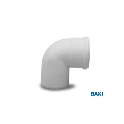 Отвод полипропиленовый BAXI 87гр., диам. 80 мм для конденсационных котлов