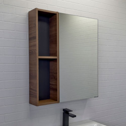 Зеркальный шкаф Comforty Соло 00-00011589 70 см (дуб тёмно-коричневый)
