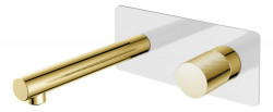 Встраиваемый cмеситель для раковины Boheme Stick 125-WG.2 (белый/золотой)