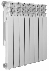 Радиатор алюминиевый AZARIO AL500/80 8 секций, белый (AL500/80/8)