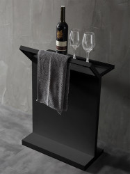 Столик для ванной комнаты Abber Stein AS1637MB 500*314 мм (чёрный матовый)