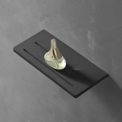 Полка для ванной комнаты Abber Stein AS1653MB 310*140 мм (чёрный матовый)